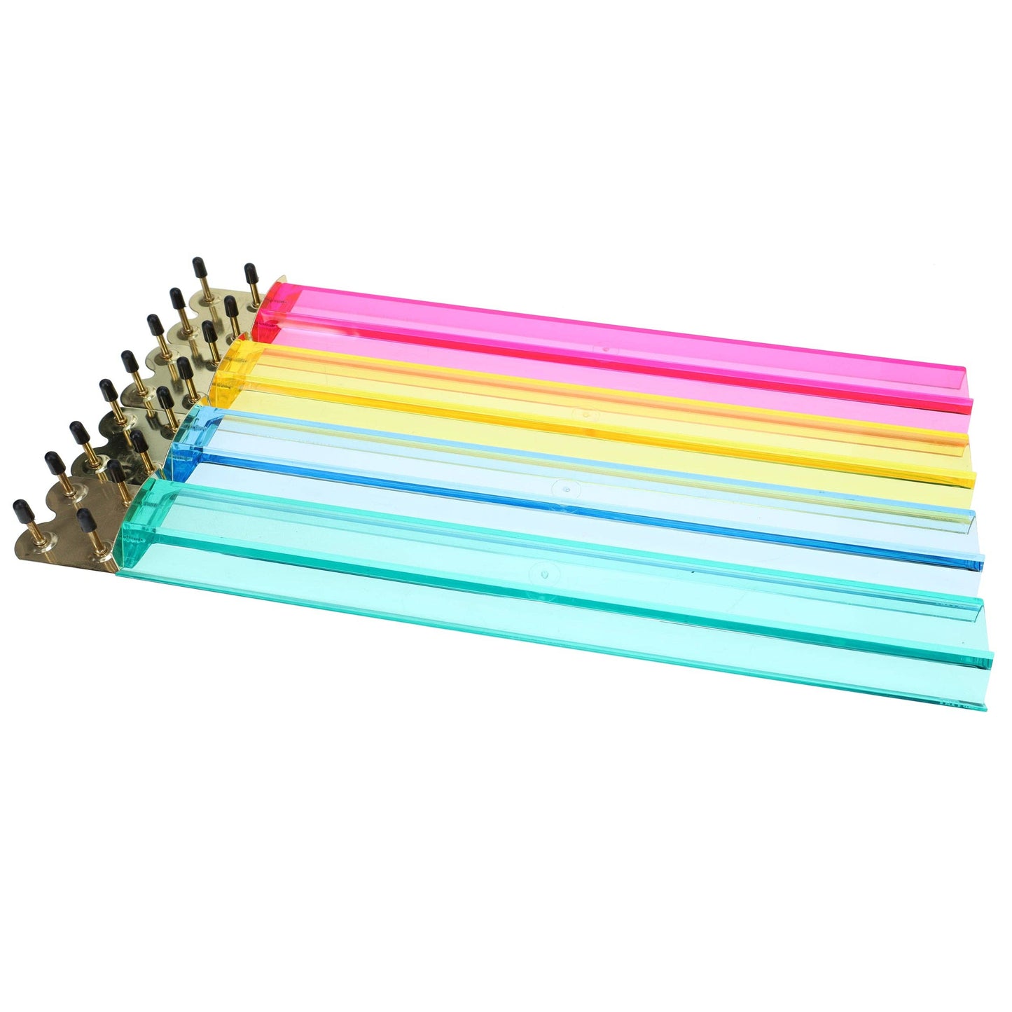 4 Plastic Mahjong Racks - Includes Blue, Green, Pink & Yellow