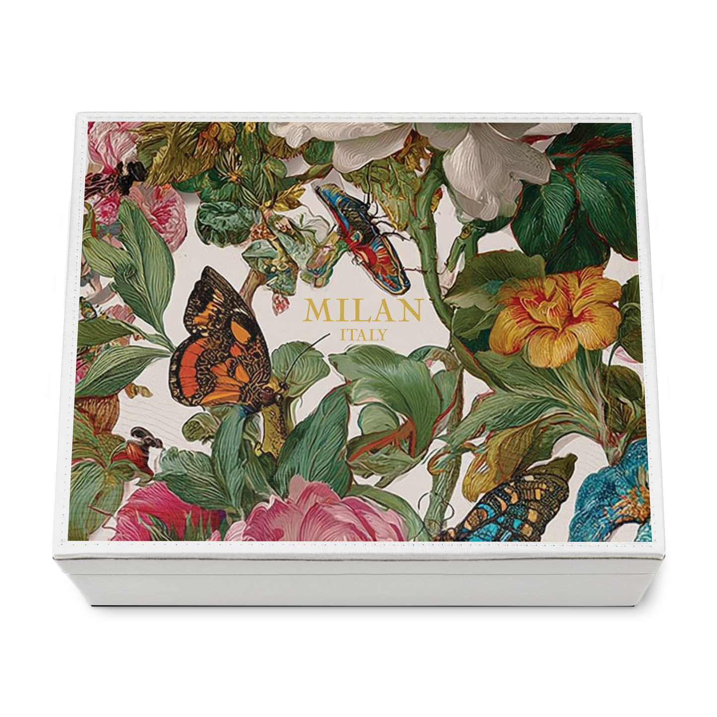 Large Jewelry Box- Butterflies Flora-
