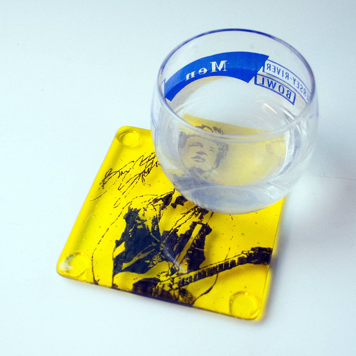 Bruce Springstein  Fused Glass 4" Single Coaster