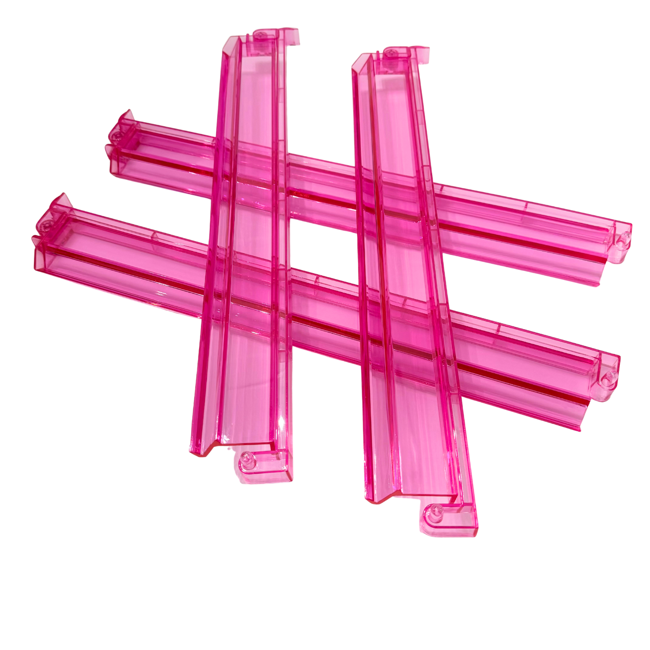 Pink Mahjong Rack and Pusher Set of 4