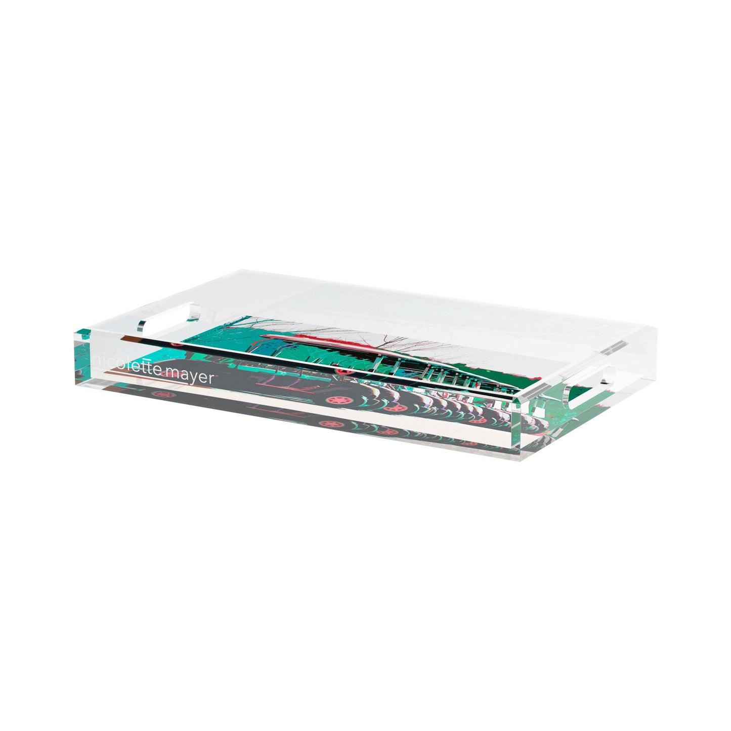 Golf Nine Iron Green Rectangle Tray