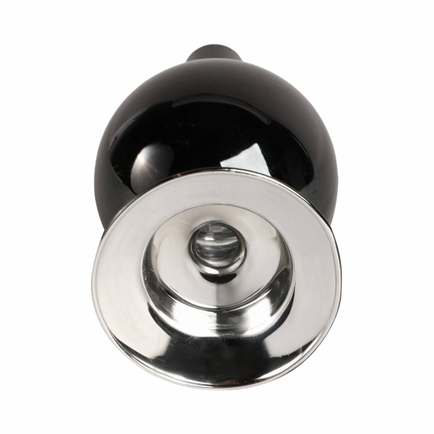 Taper Candle Holder - Black Glass Bubble, 7 in.