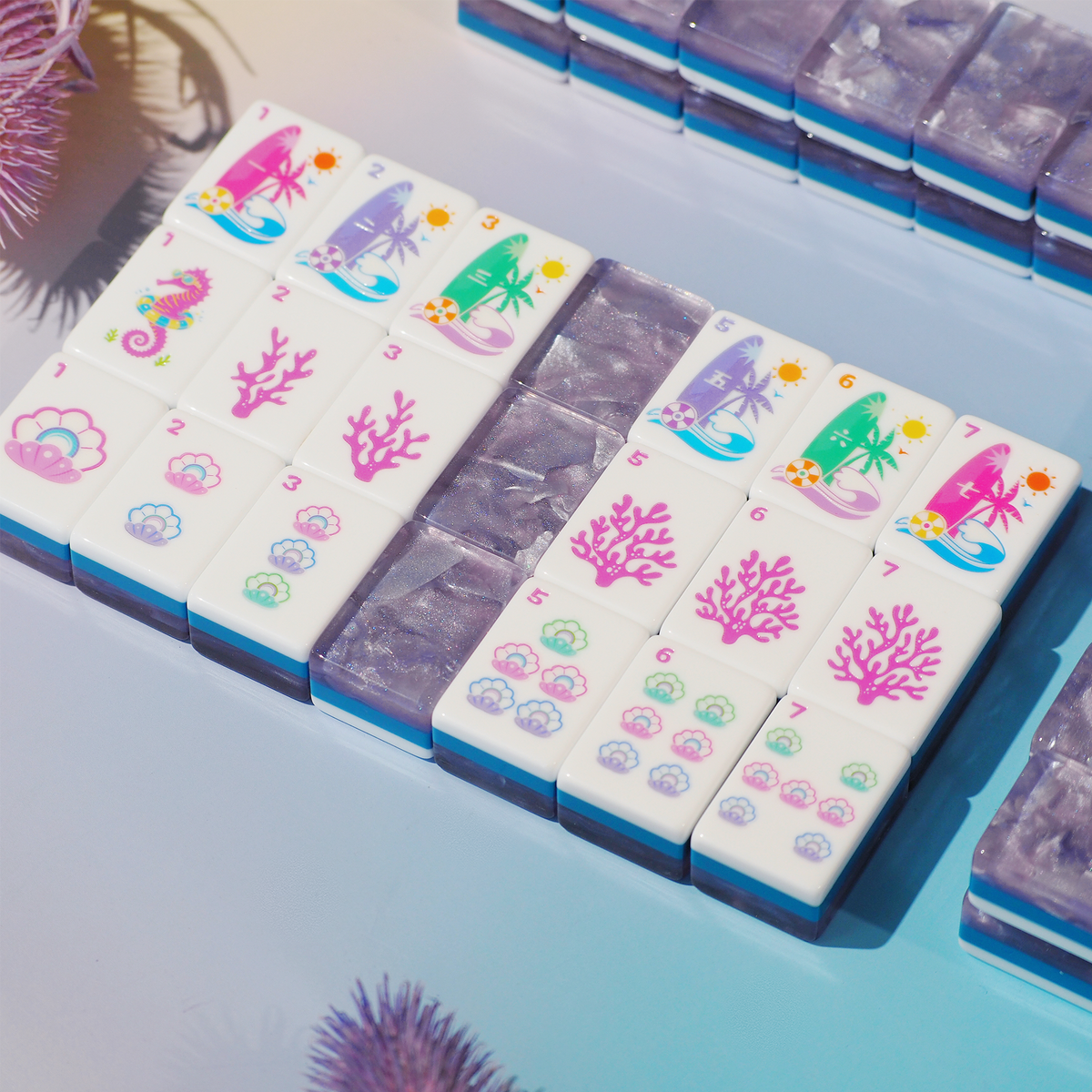 Palm Beach Bling Mahjong Set - Lavender