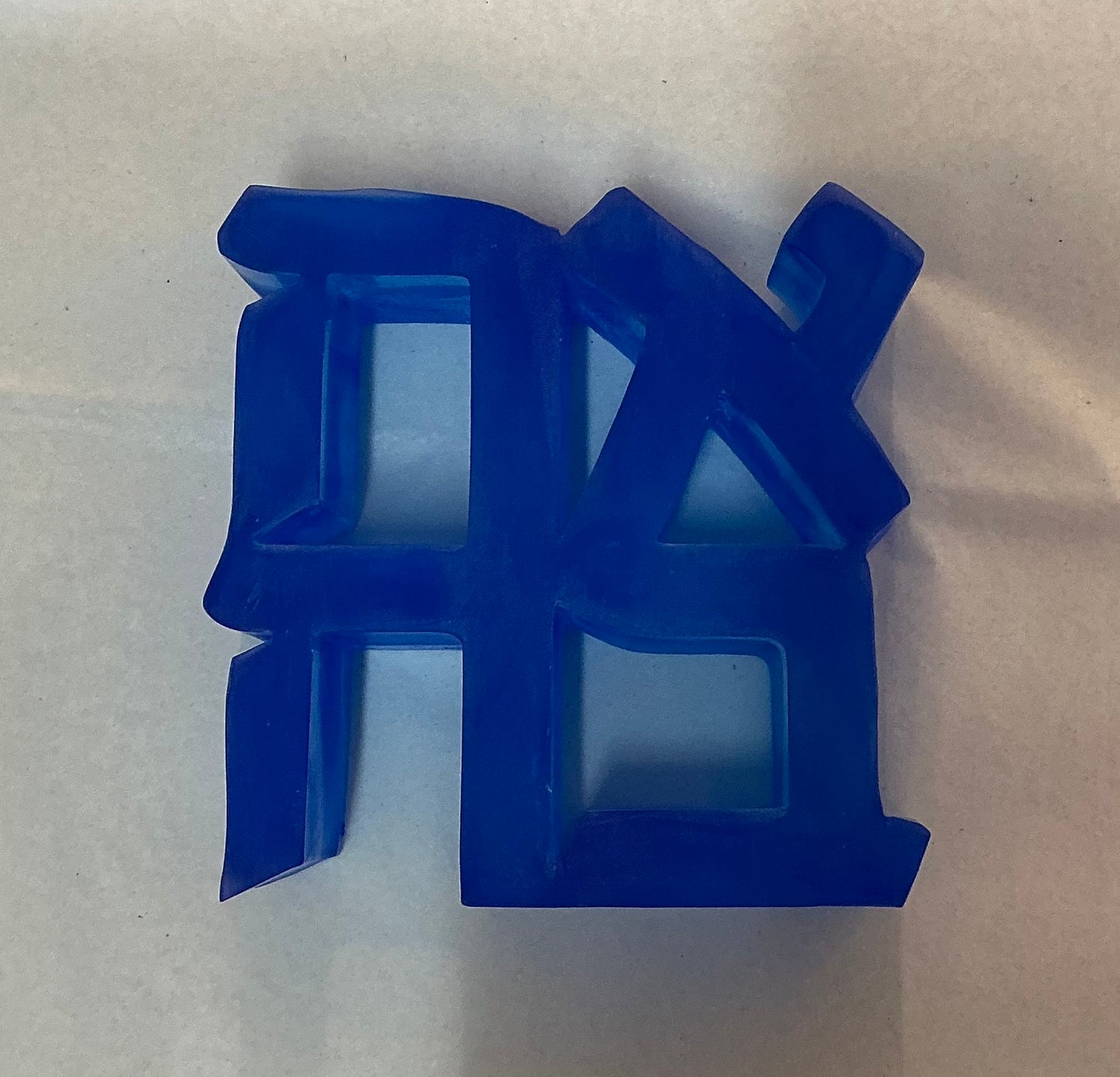 Blue Ahava "LOVE" Sculpture in Resin (Exclusive)