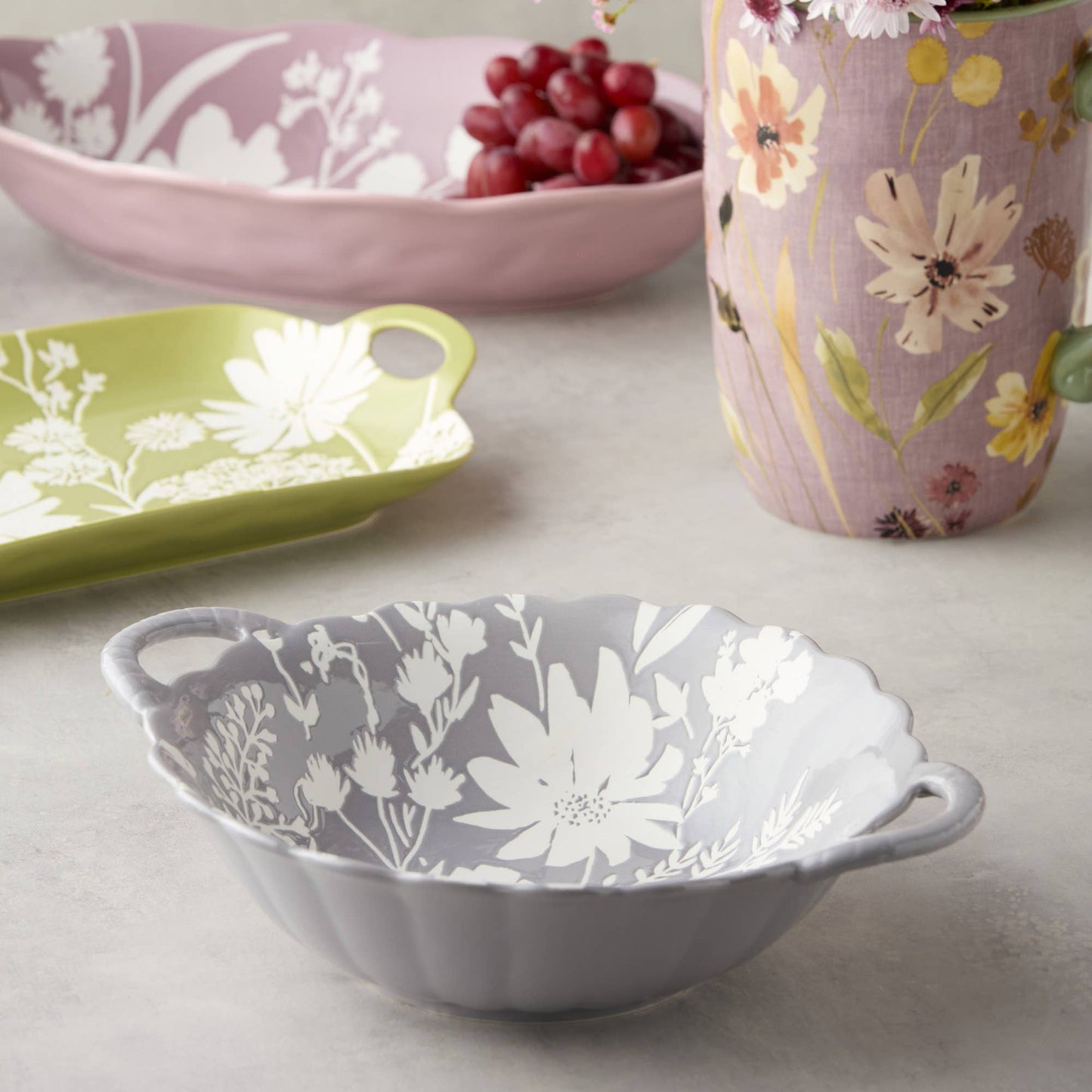Wildflowers Wax off Round Bowl (NY Designers Pick)