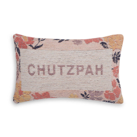 Chutzpah Throw Pillow (15"X9" Jacquard Woven)