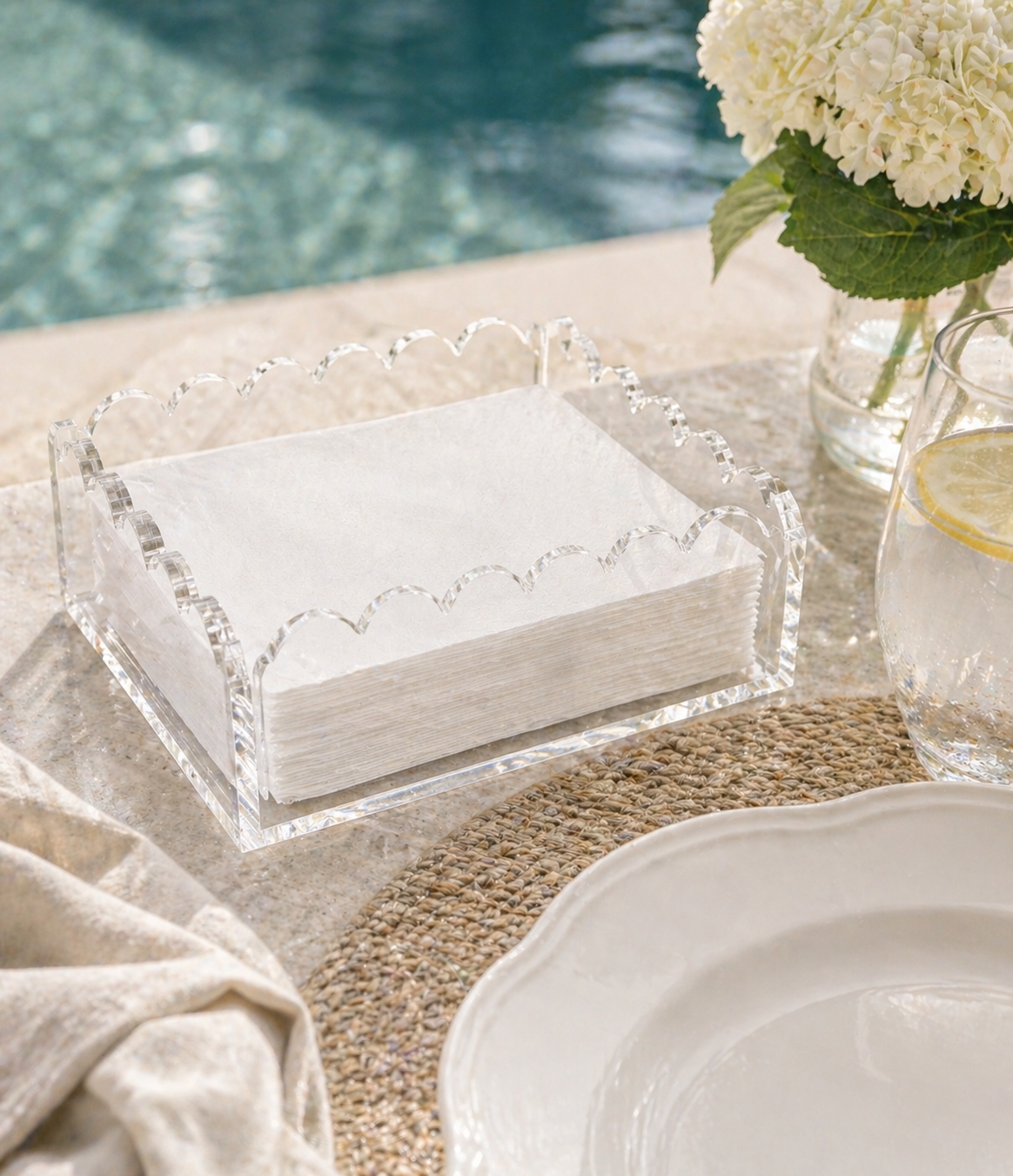 Napkin Holder  - Lunch/Dinner- Scallop