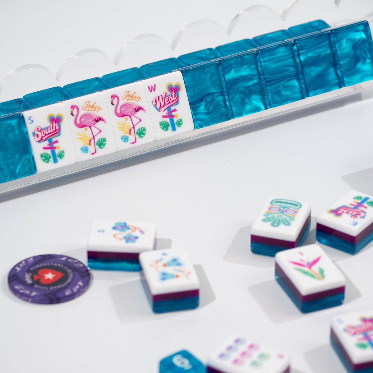 Palm Beach Mahjong Set - Sapphire Blue