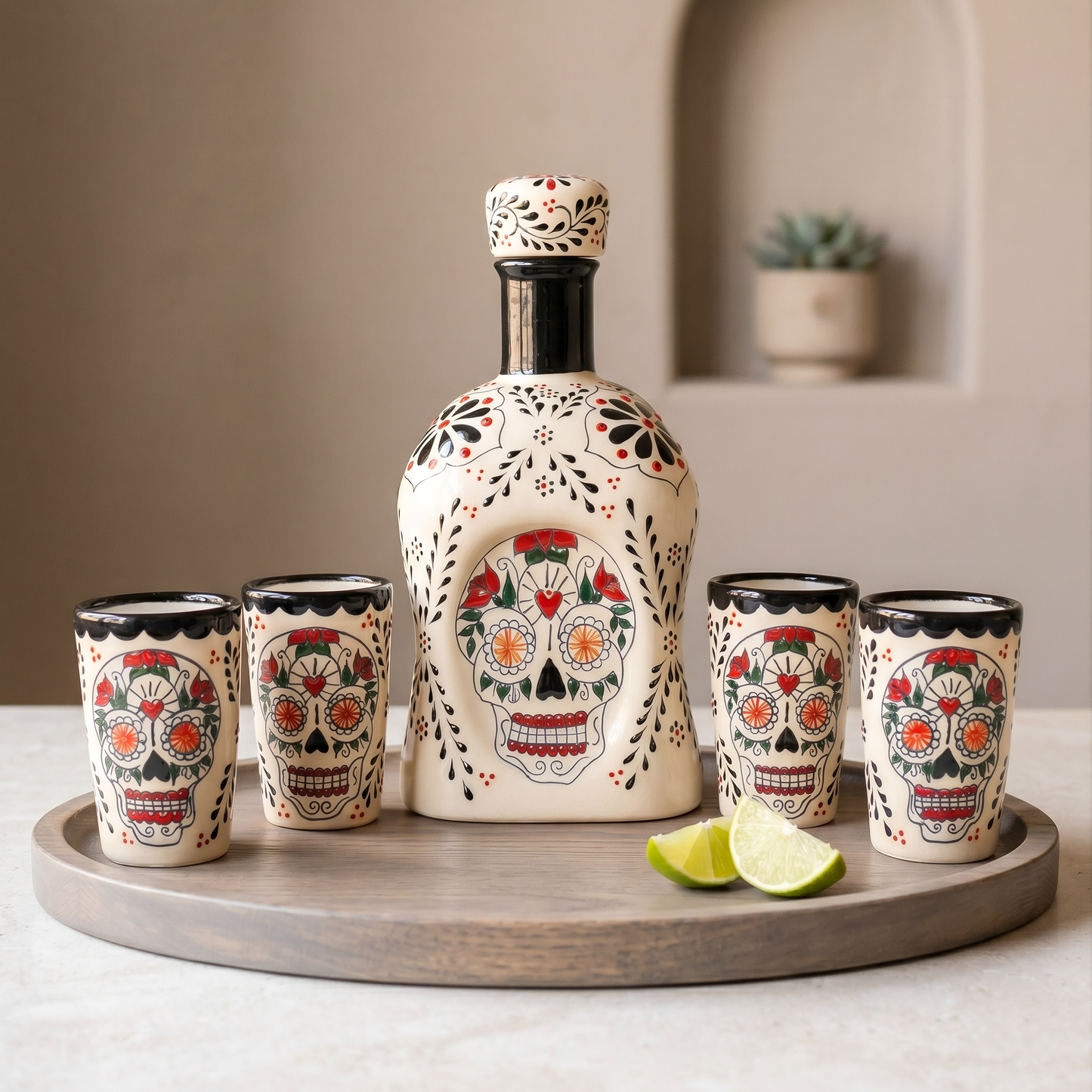 Tequila Decanter Set - Catrina (Complete Set))