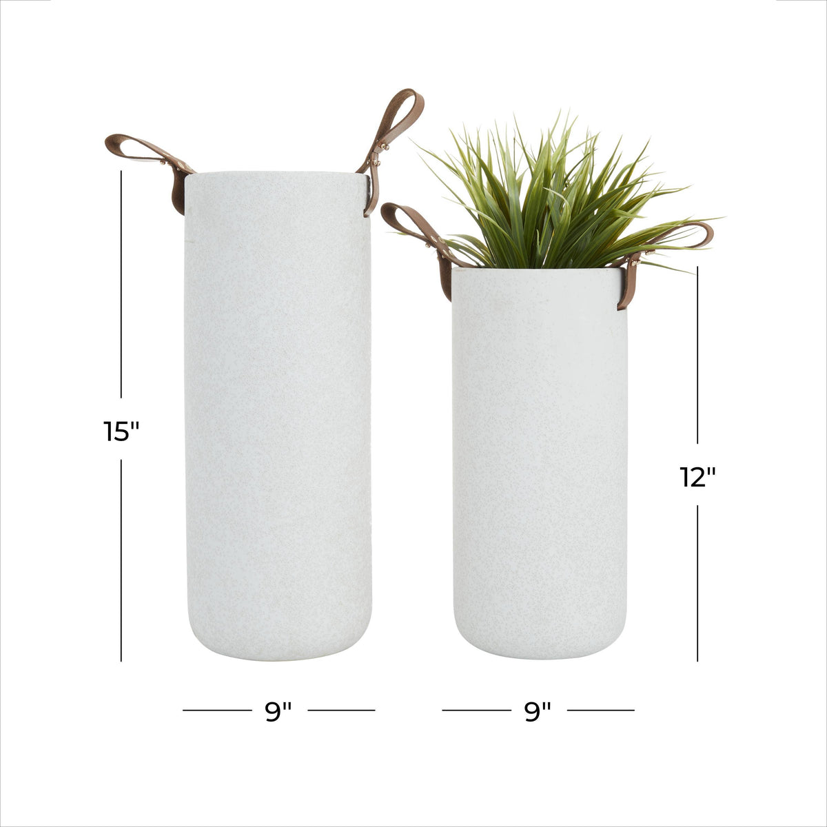 Contemporary White Ceramic Vase Set