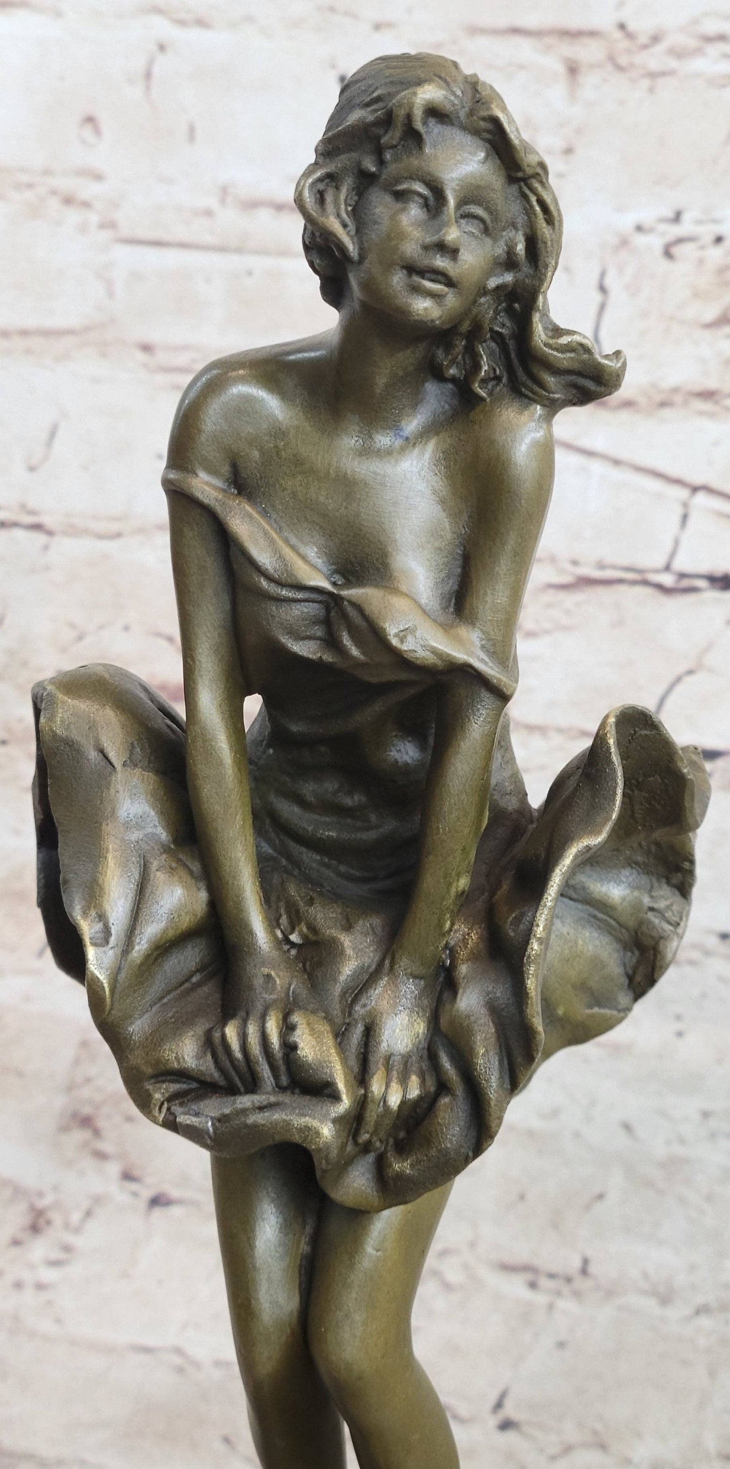 Art Deco Hand Made Original Marylin Monroe Seven Year Itch Solid Bronze Sculpture
