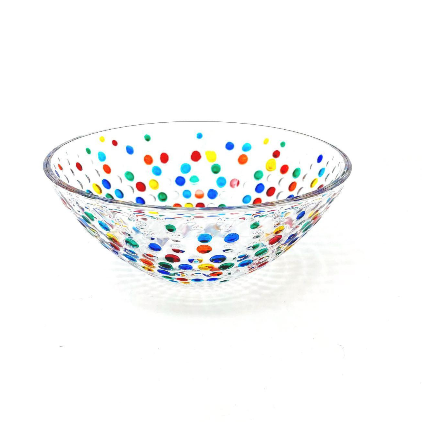 Bubbles Glass Bowl, Hand-painted in Italy