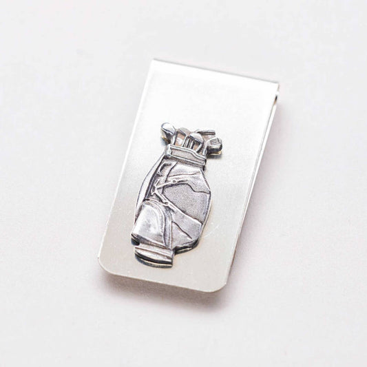 Golf Bag Money Clip | Pewter Money Clip | Golf Gift