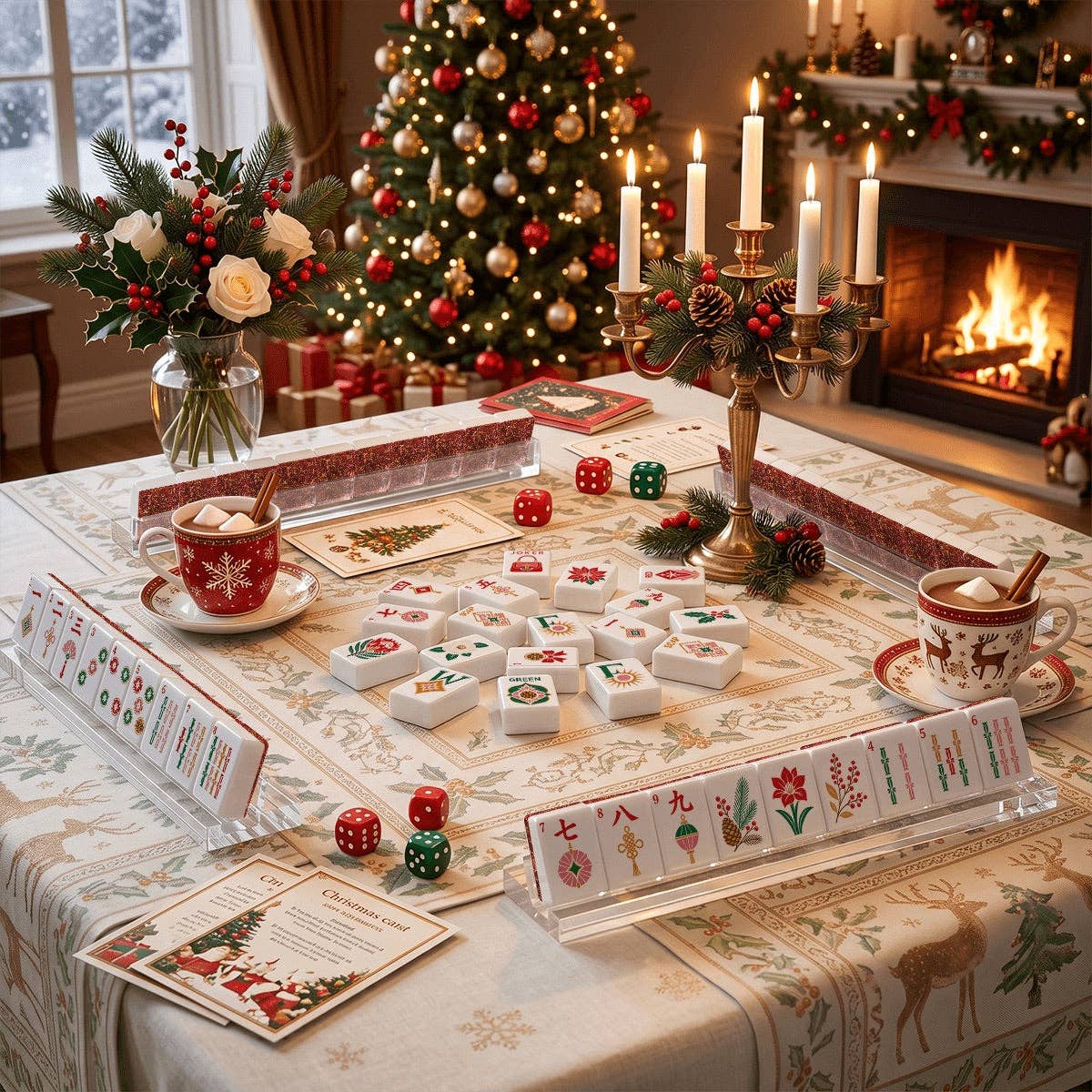 Glam Holiday Christmas Mahjong Tiles Twinkle Traditions (Exclusive)