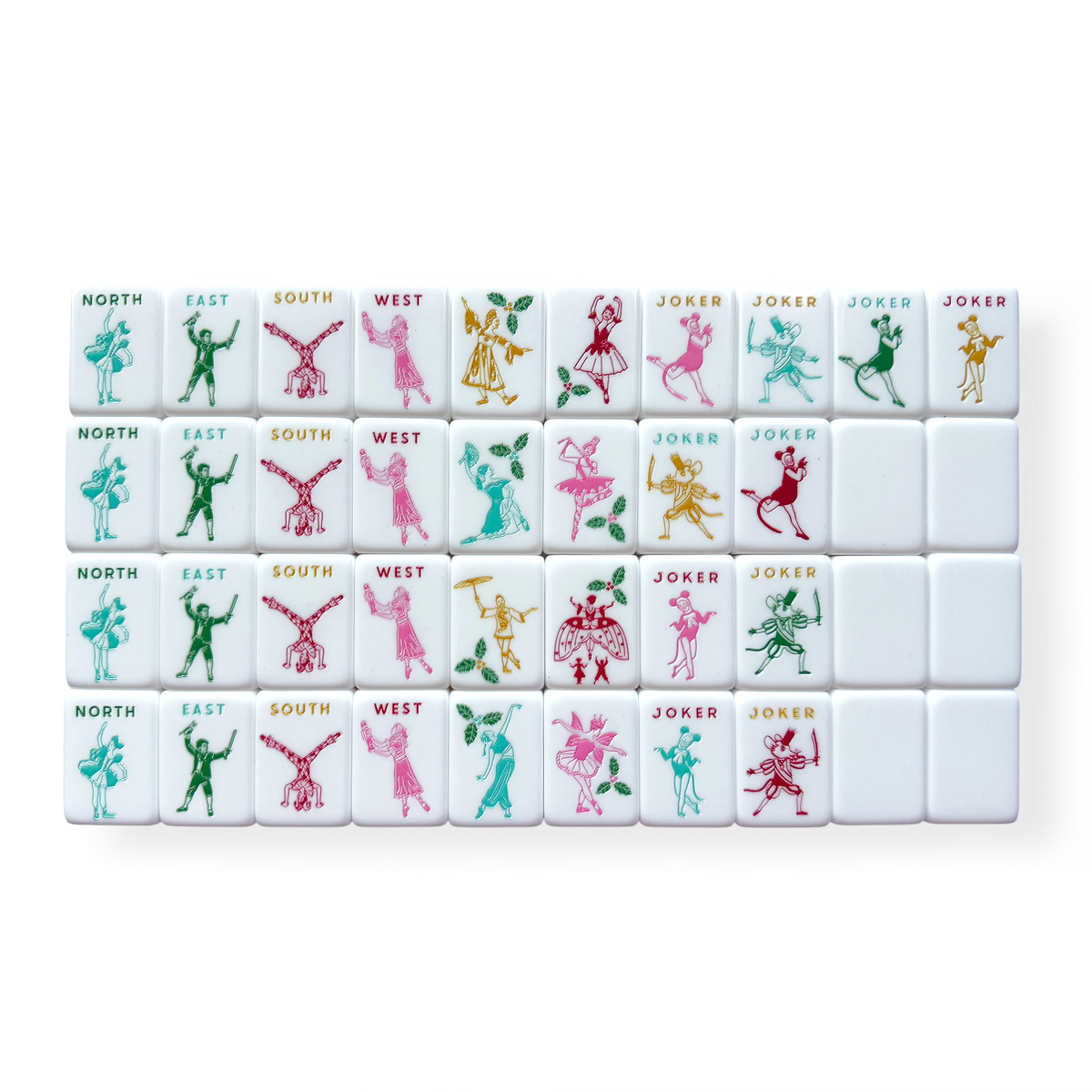 Fabulous Nutcracker Holiday Mahjong Tiles Set + Pouch + Dice. (limited production)