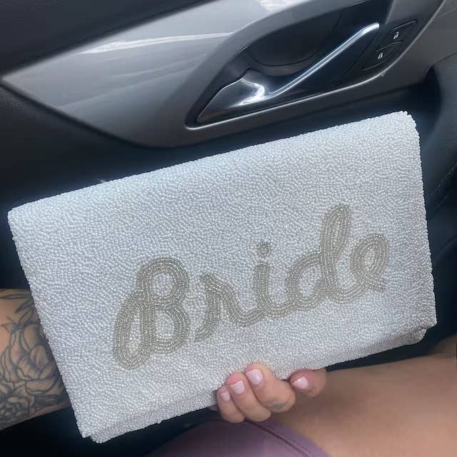 Bride Clutch Bag, White Purse