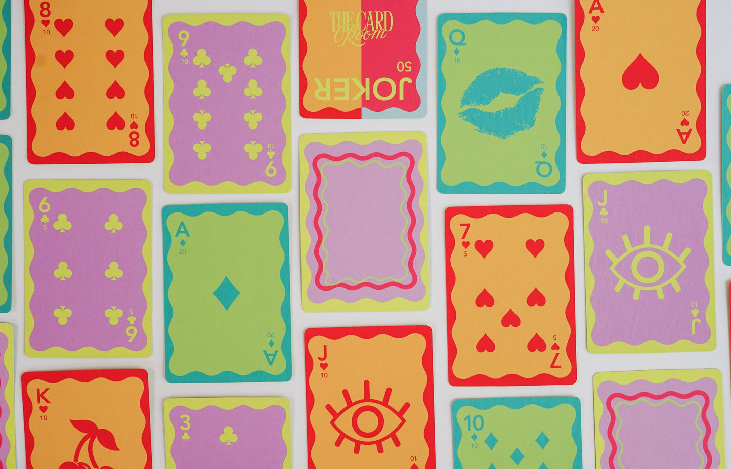 Neon Canasta Cards with Points