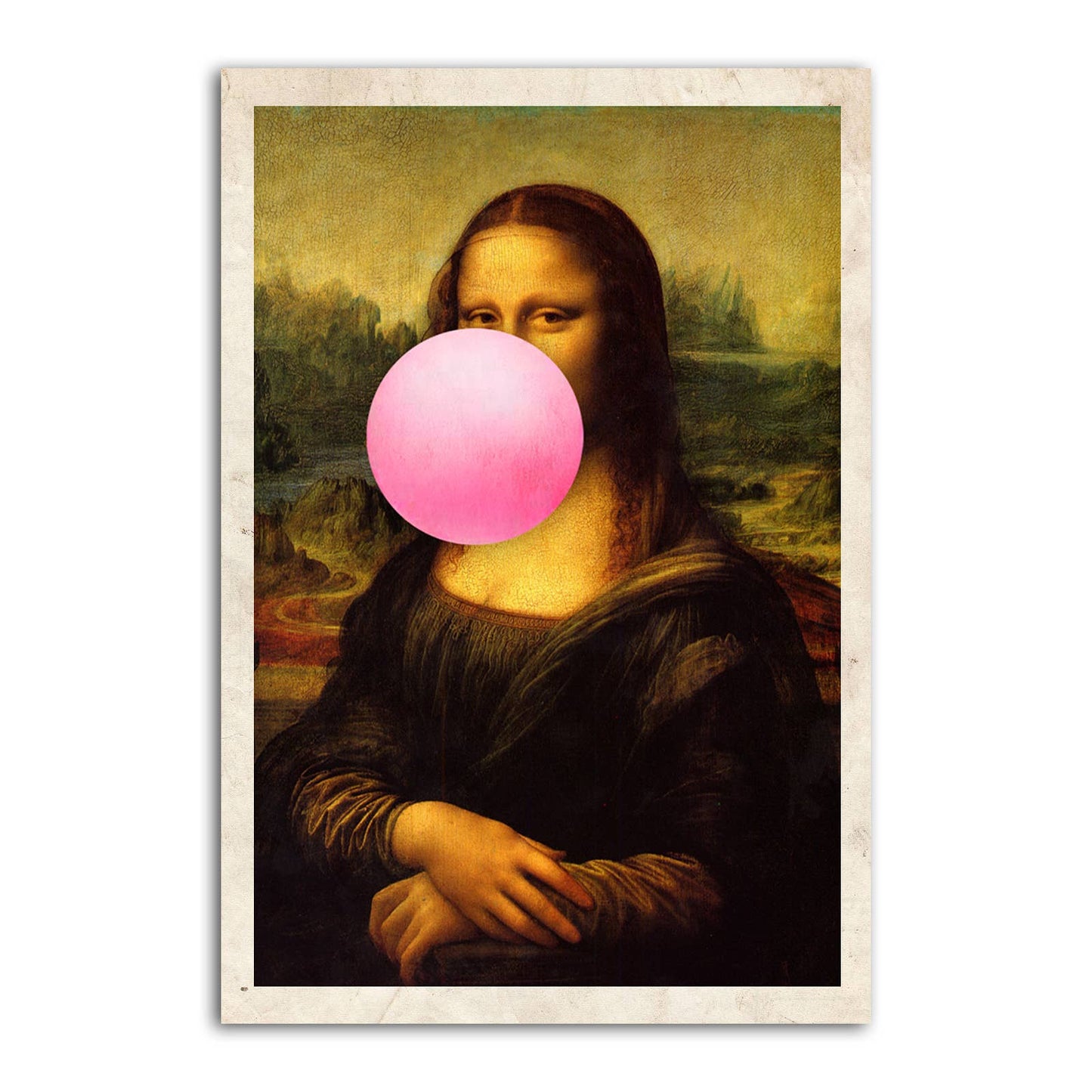 Funny Mona Lisa Rectangular Refrigerator Magnet