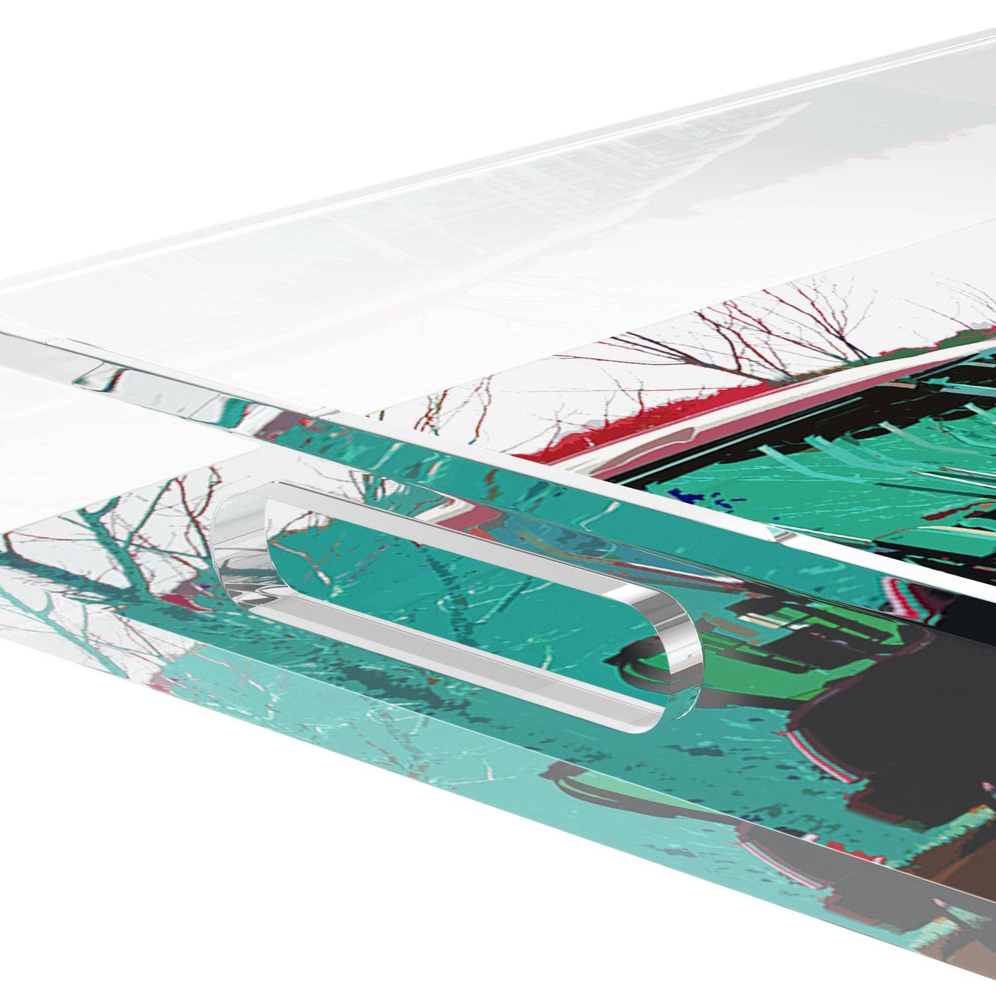 Golf Nine Iron Green Rectangle Tray