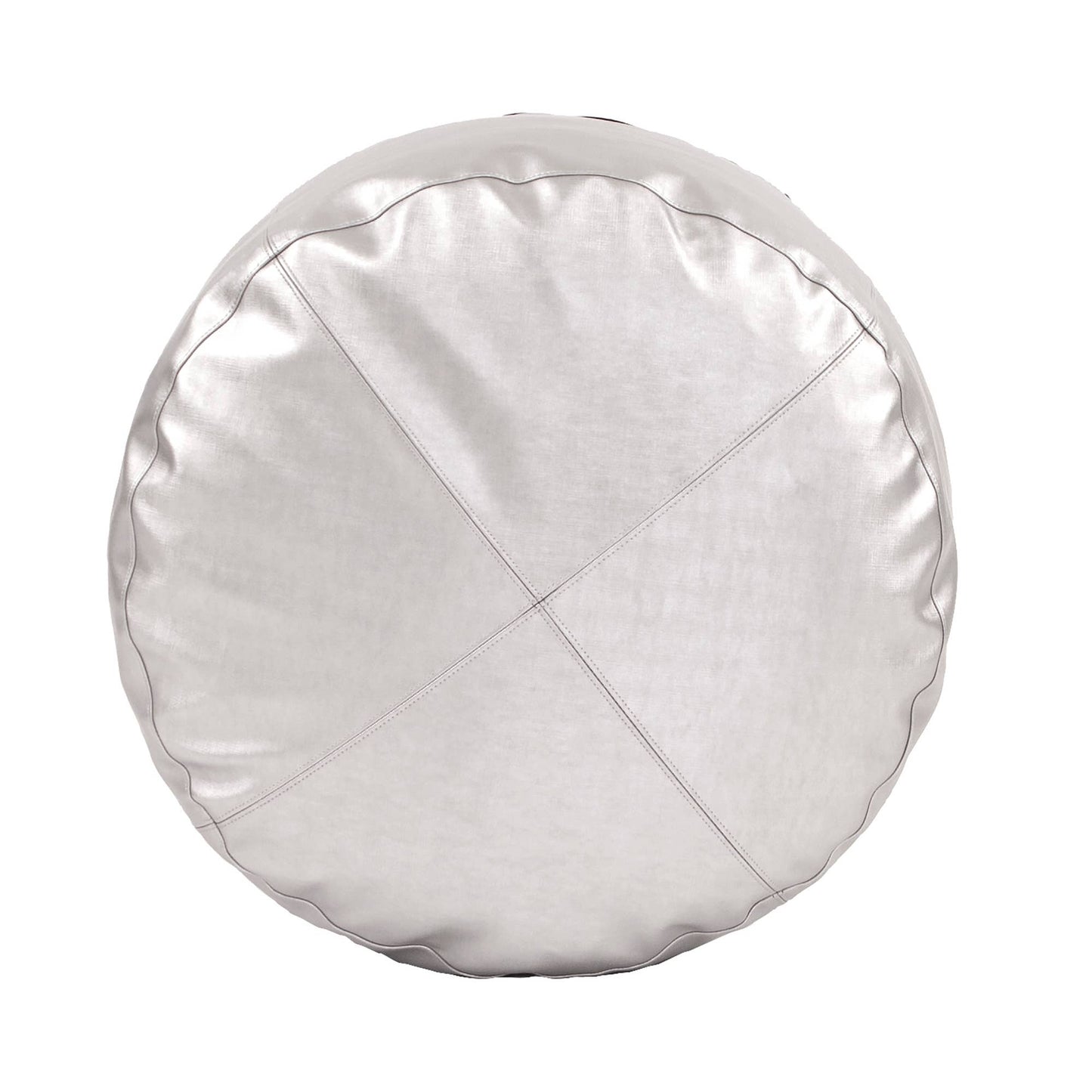 Tall Pouf Luxe Mercury Round