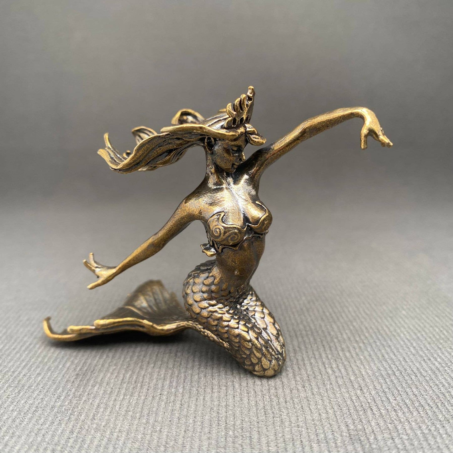 Brass Mermaid Princess Crafts Decoration Desktop Ornaments
