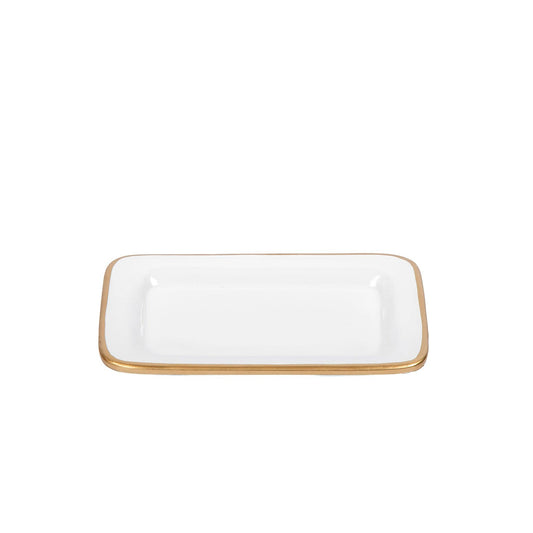 Gracie Enameled Laney Tray White