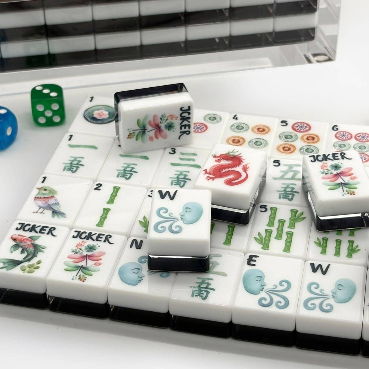 Mahjong set with Custom Acrylic Box