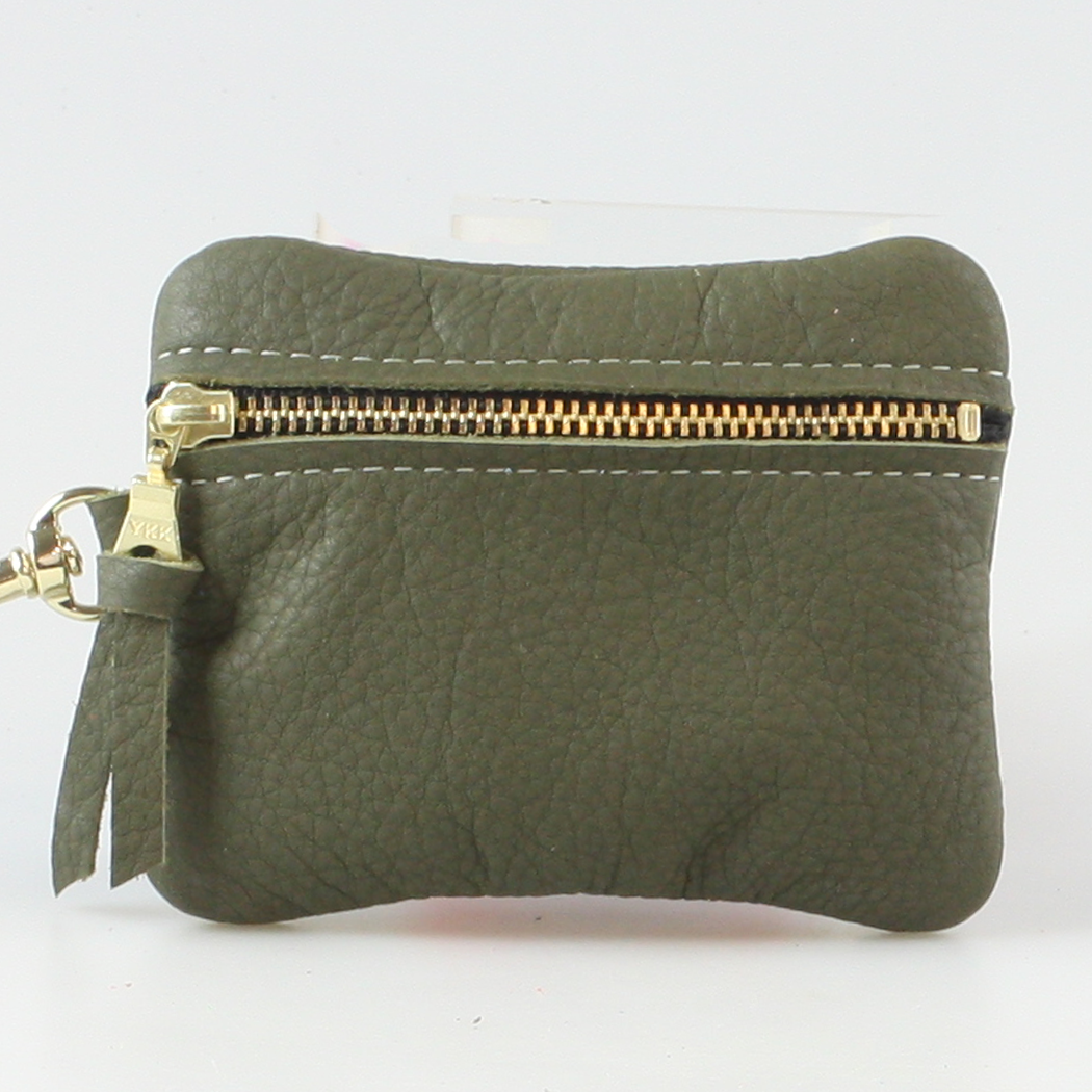 Soft Leather Zippered Pouch