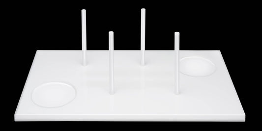Bagels on Board White Brunch Tray - Acrylic
