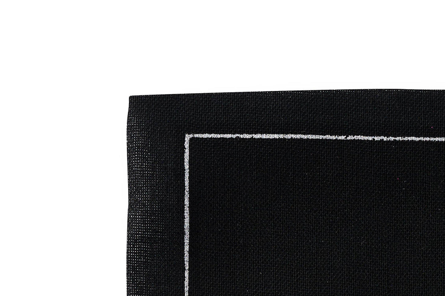 Cotton Cocktail Napkin Roll: Queen of Spades (Black)