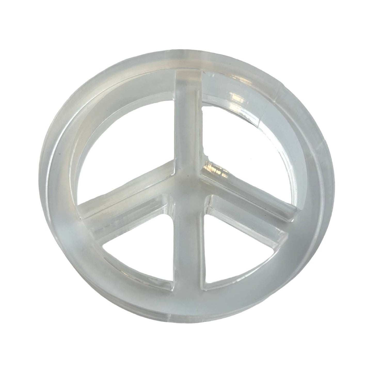 Acrylic Napkin Weight, Clear Peace Sign