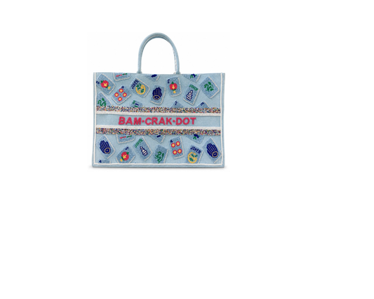 Large CD 732-3001 - Lt.Blue Denim/Lt.Pink/White/Multi Tiles/
