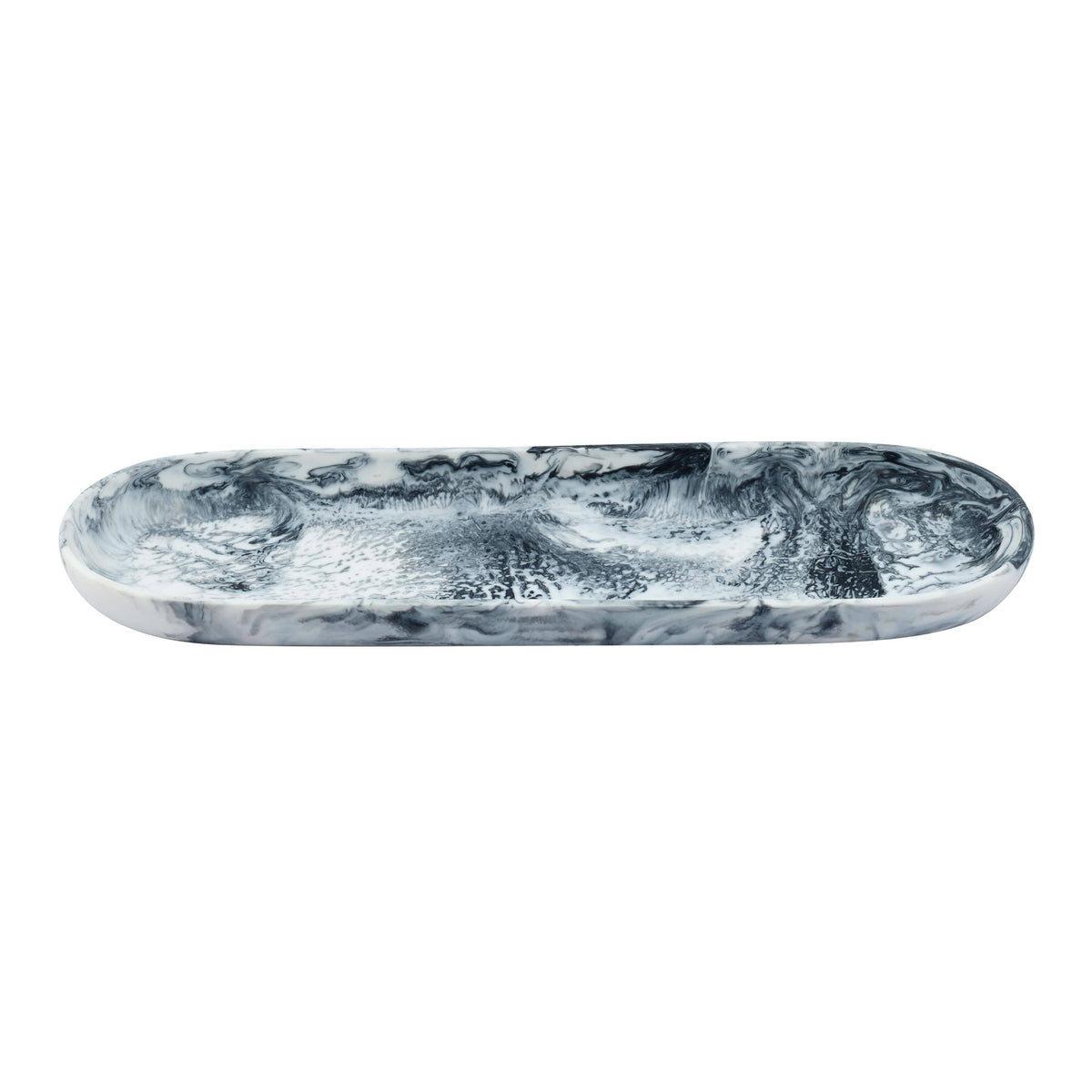 Fabulous  Black & White resin Long  Serving Platter
