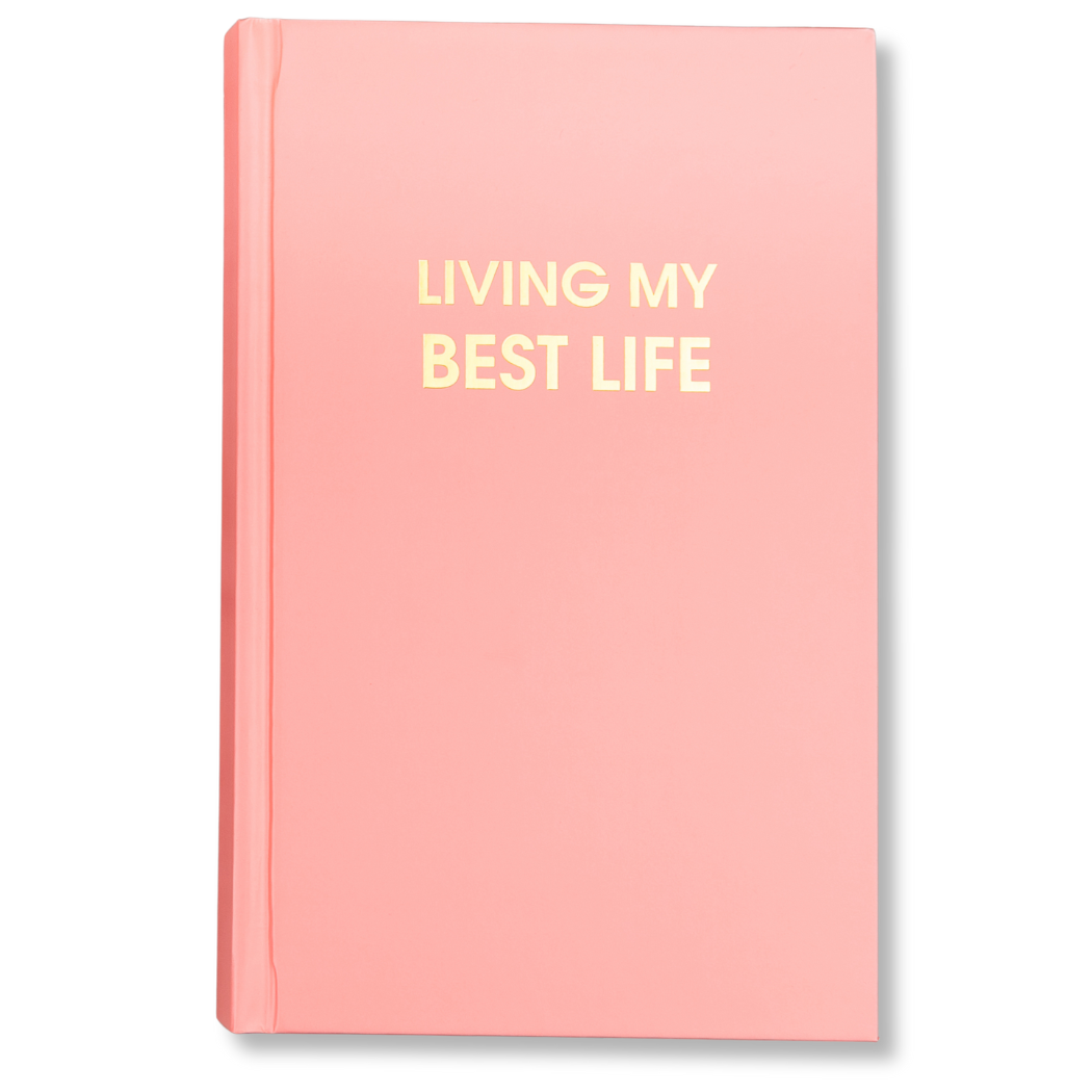 Living My Best Life - Hardcover Daily Journal - Sunset Pink
