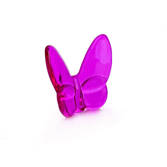 Crystal Butterfly Figurine in Fuschia