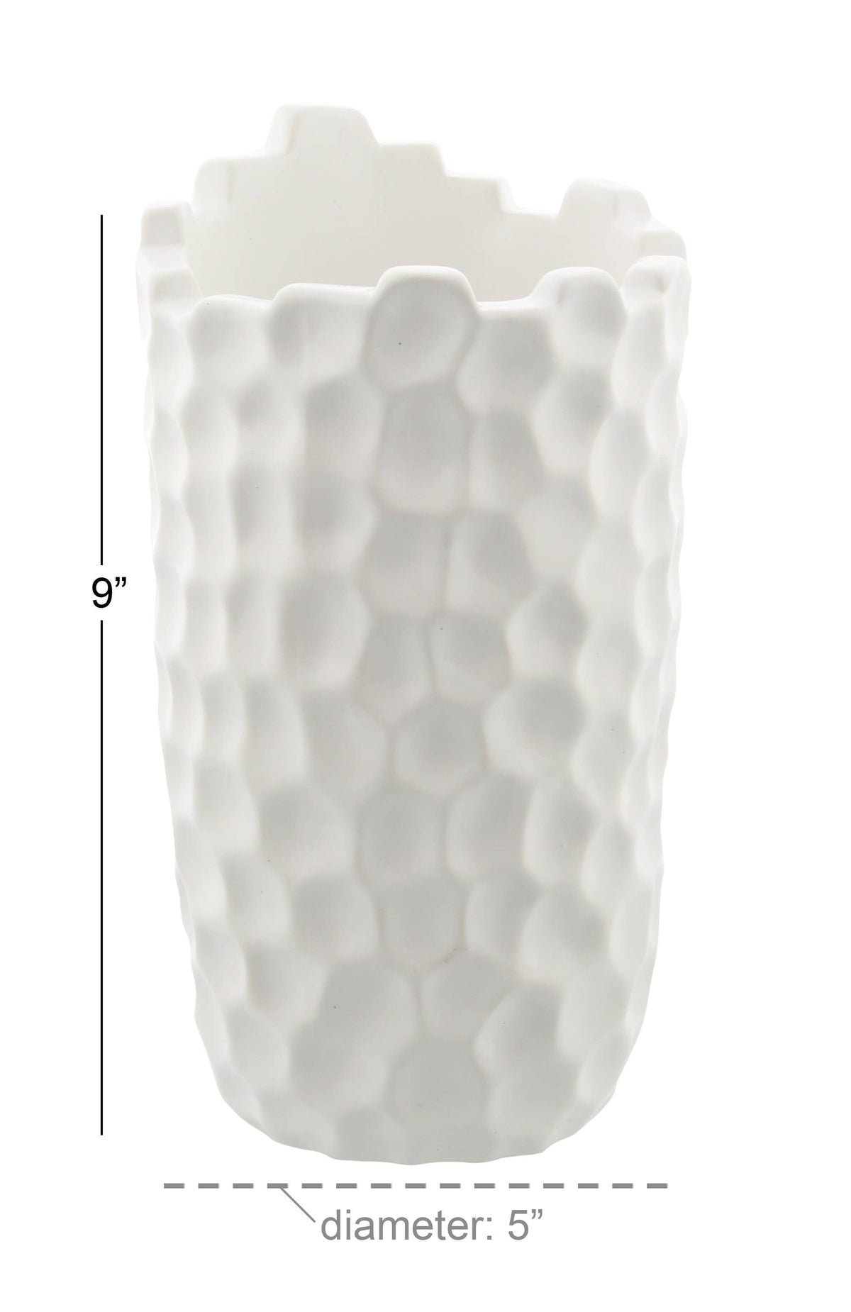 Contemporary White Porcelain Ceramic Vase