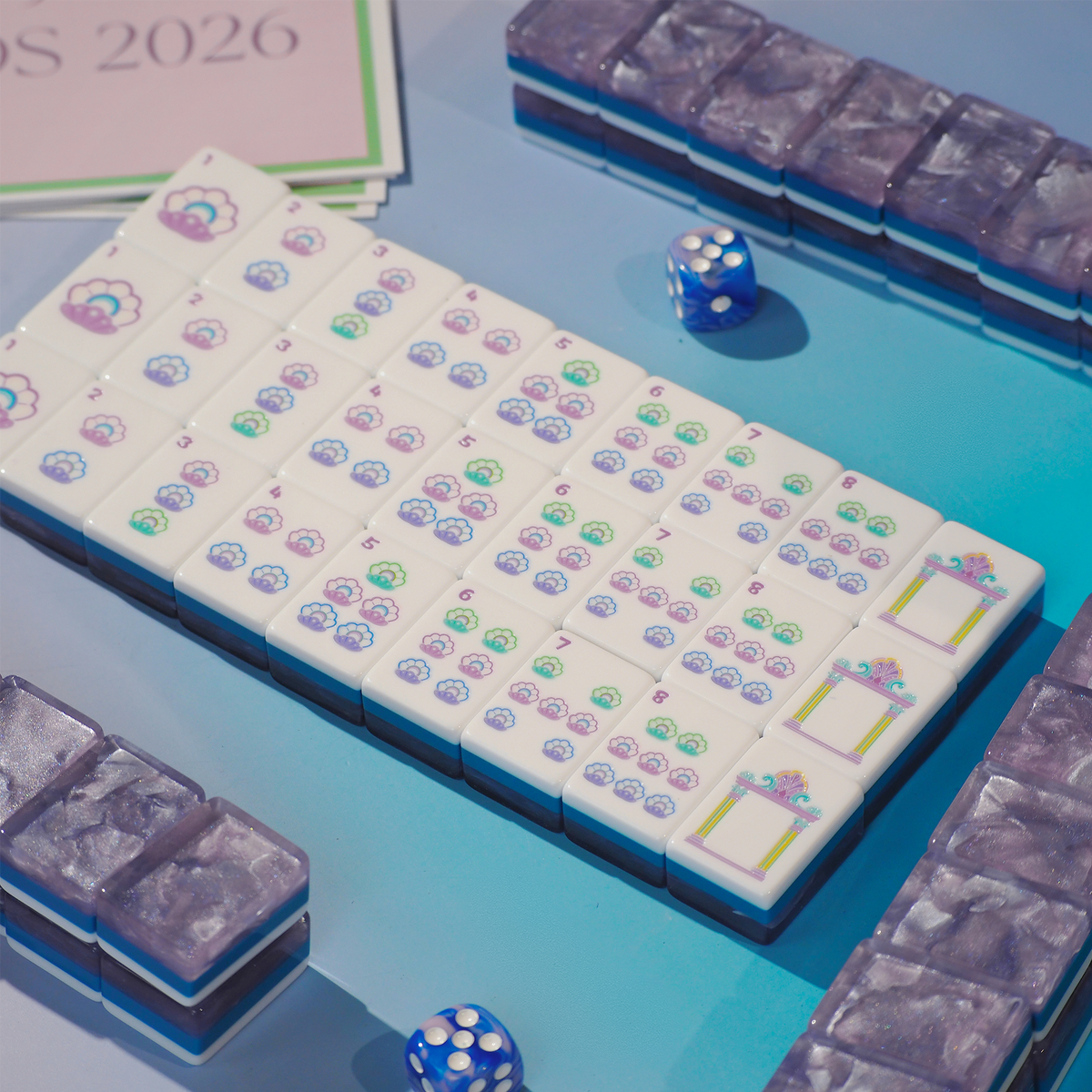 Palm Beach Bling Mahjong Set - Lavender