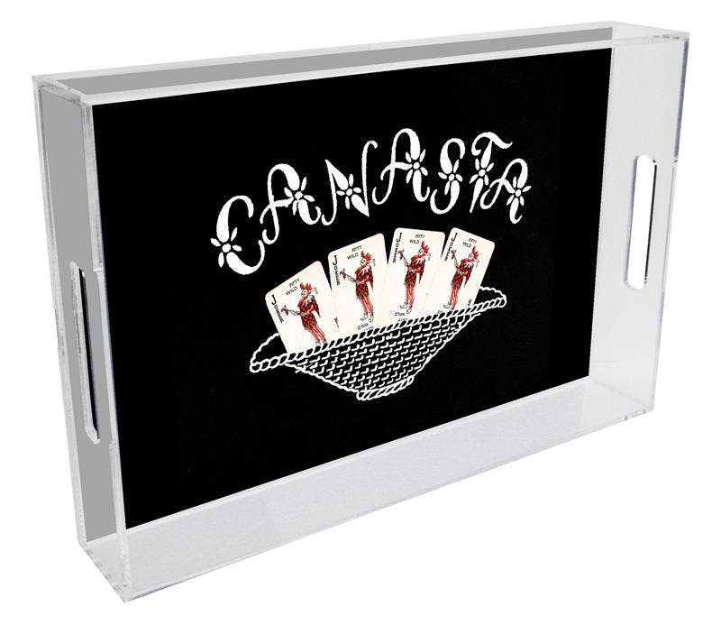 Canasta Lucite Tray 8” x 11”