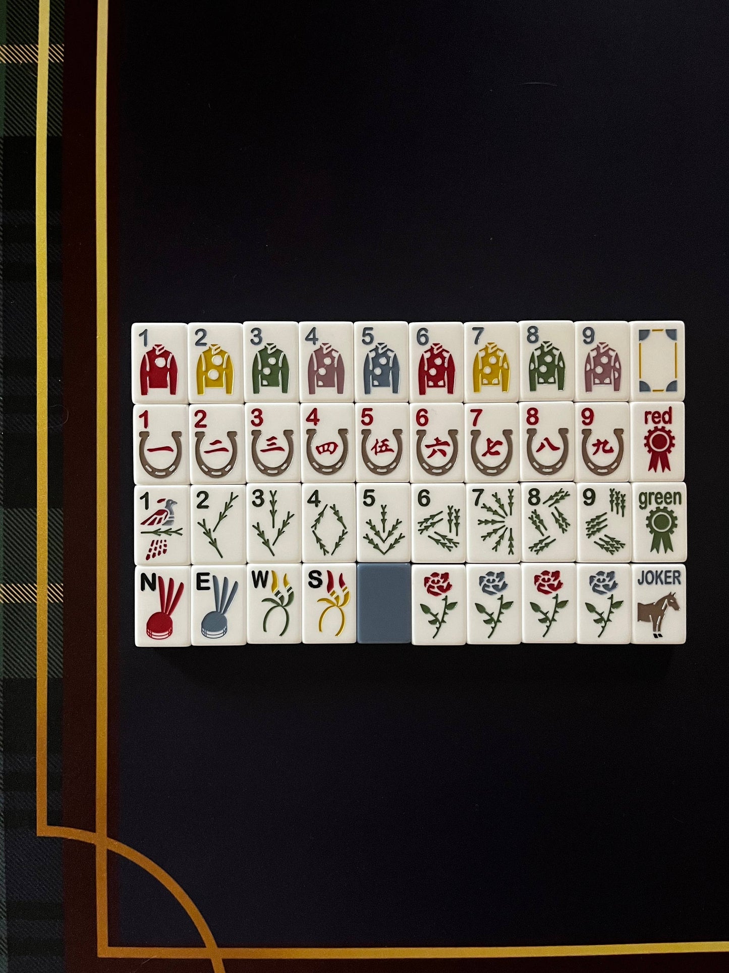 Polo Club (Equestrian) Mahjong Tiles (Racks and Mat not included)