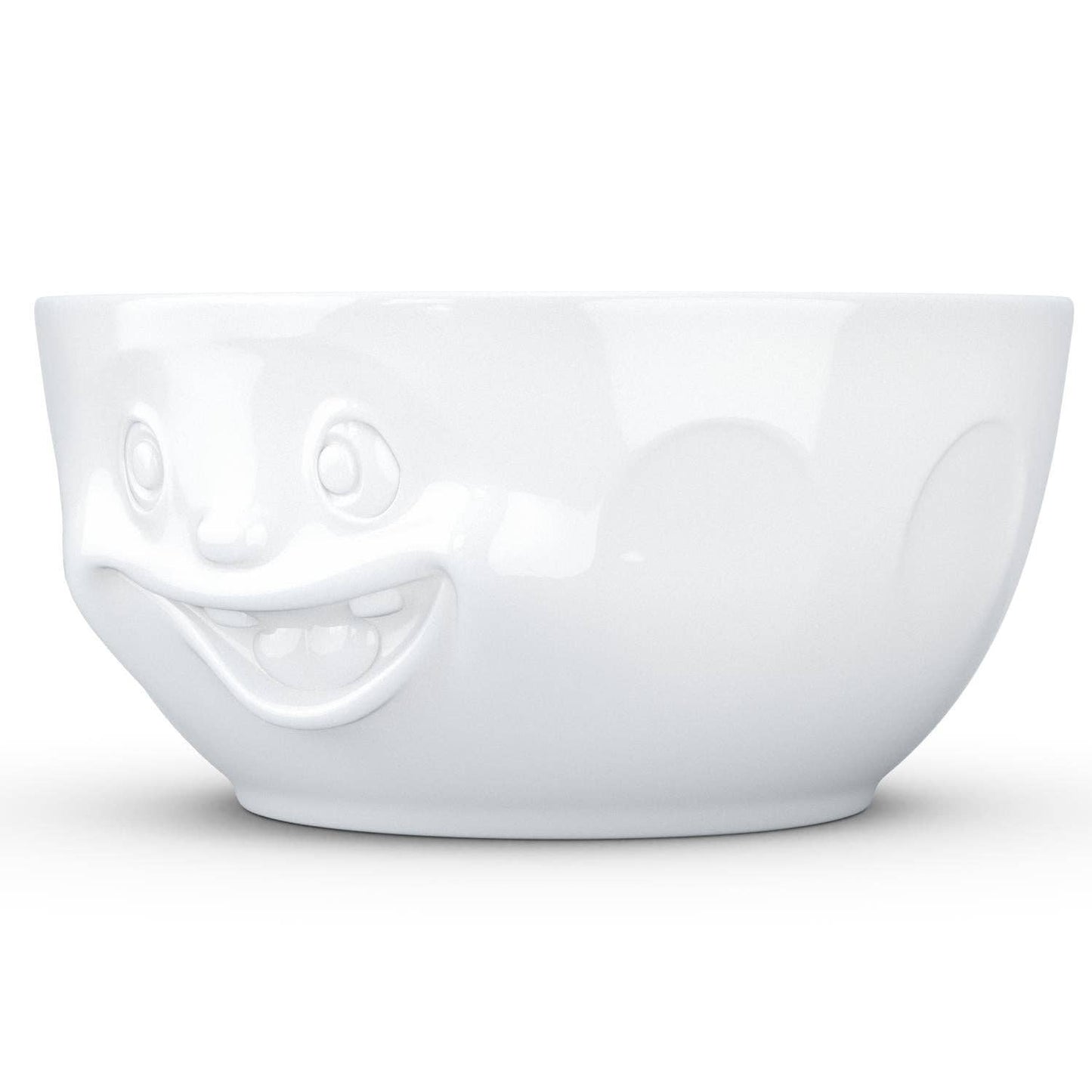 Big Porcelain Serving Bowl, 'Out of Control' Face