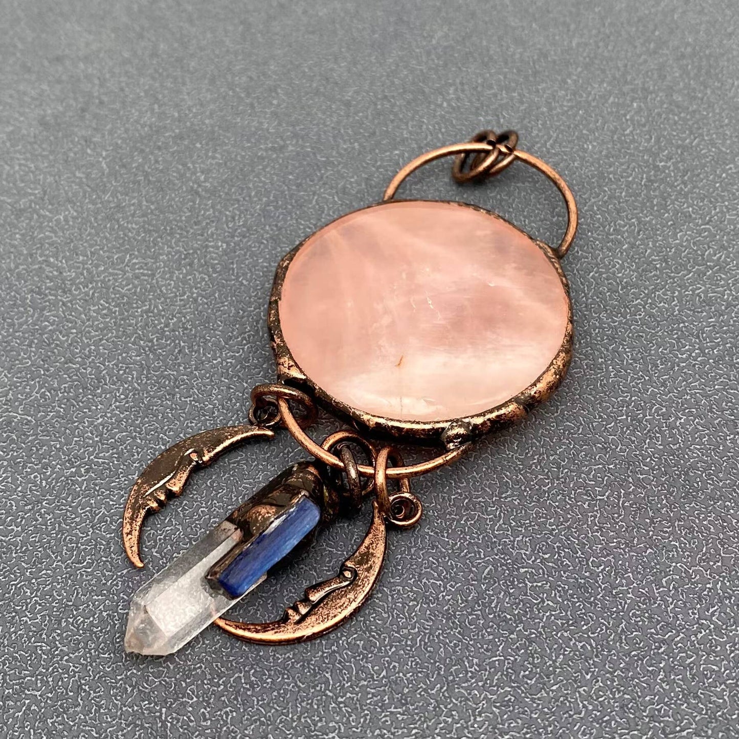 Natural Stone Crystal Sun/Moon Charm or Pendant (No Chain Included)