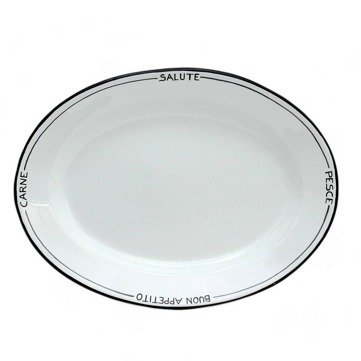 POSATA NERO: Oval Serving Platter (Made in Italy)