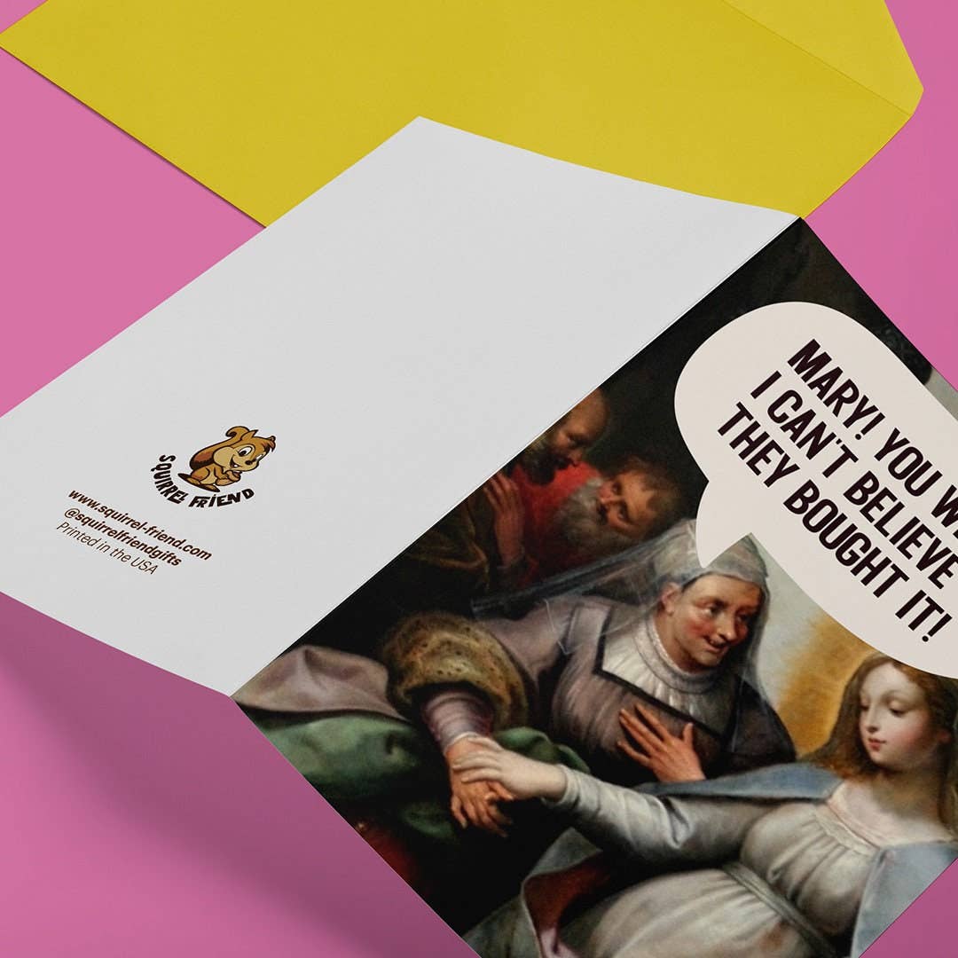 Immaculate Deception Funny Adult Christmas Card