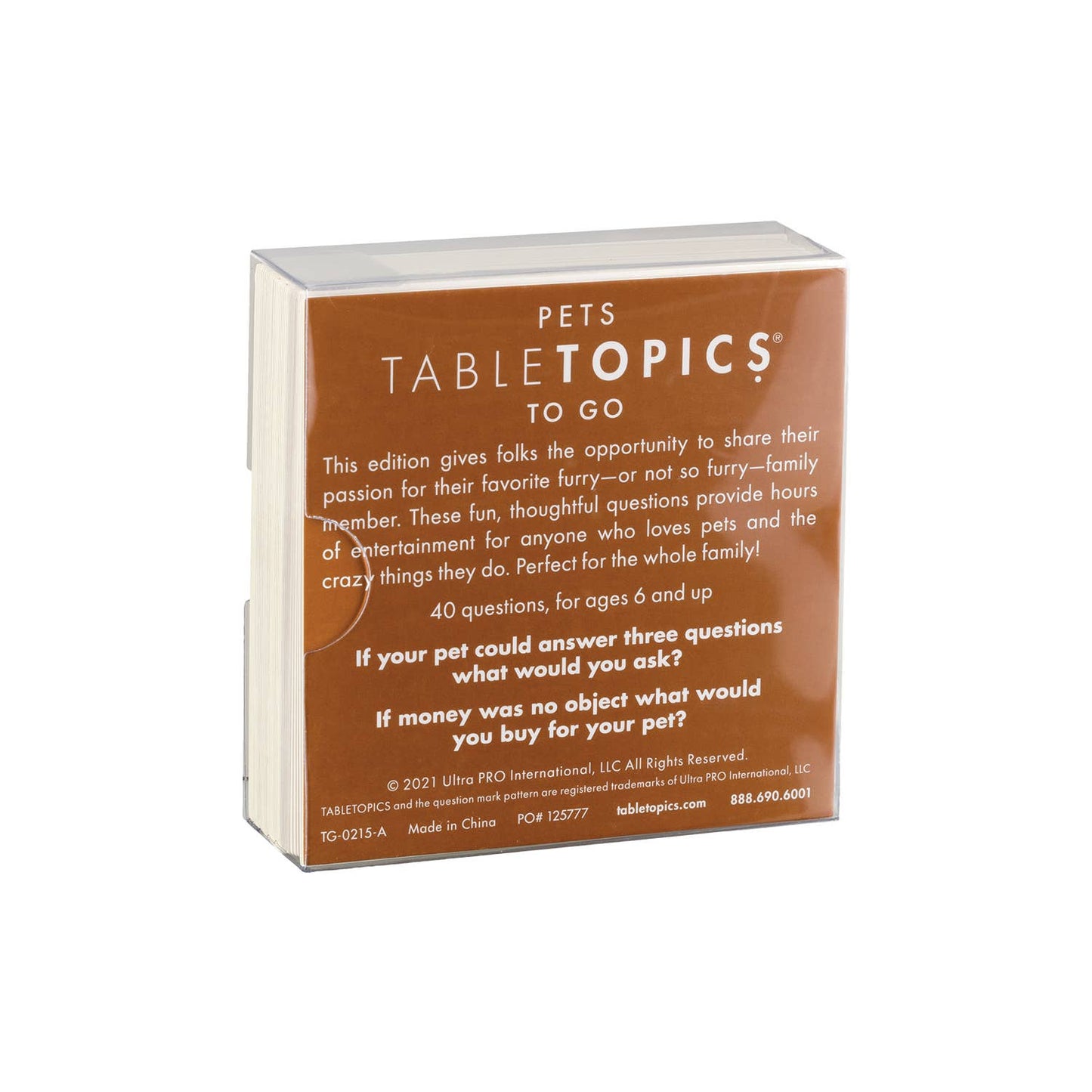 TABLETOPICS PETS - Conversation Starters for Pet Lovers