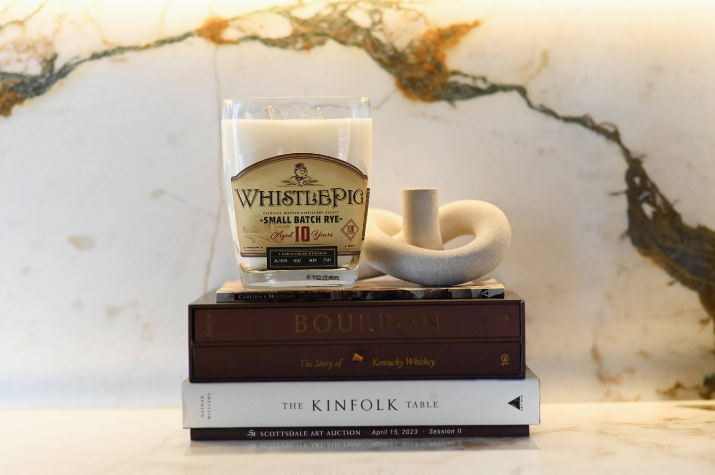 Recycled Whistle Pig Candle