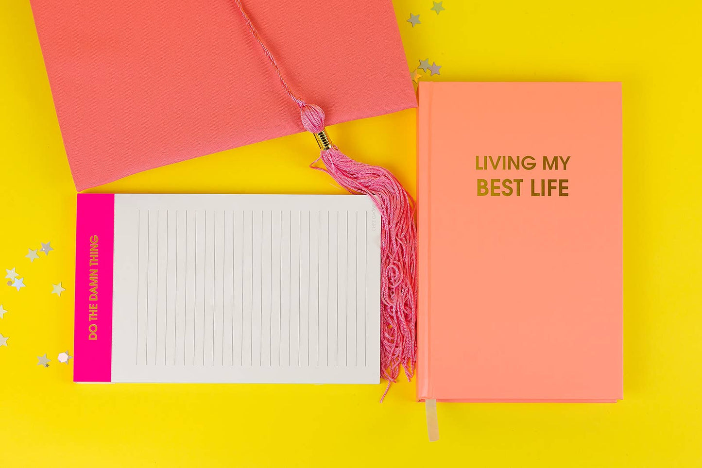 Living My Best Life - Hardcover Daily Journal - Sunset Pink