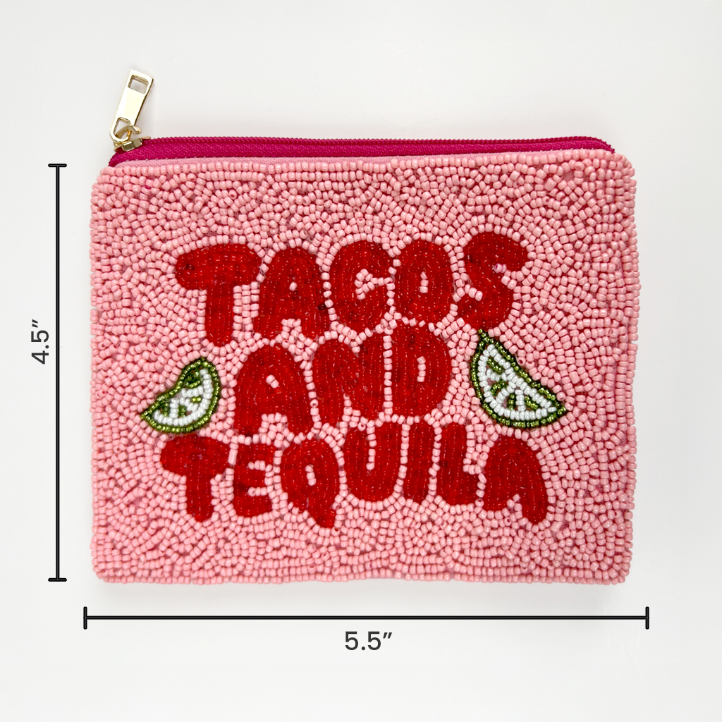 Tacos And Tequila Beaded Purse