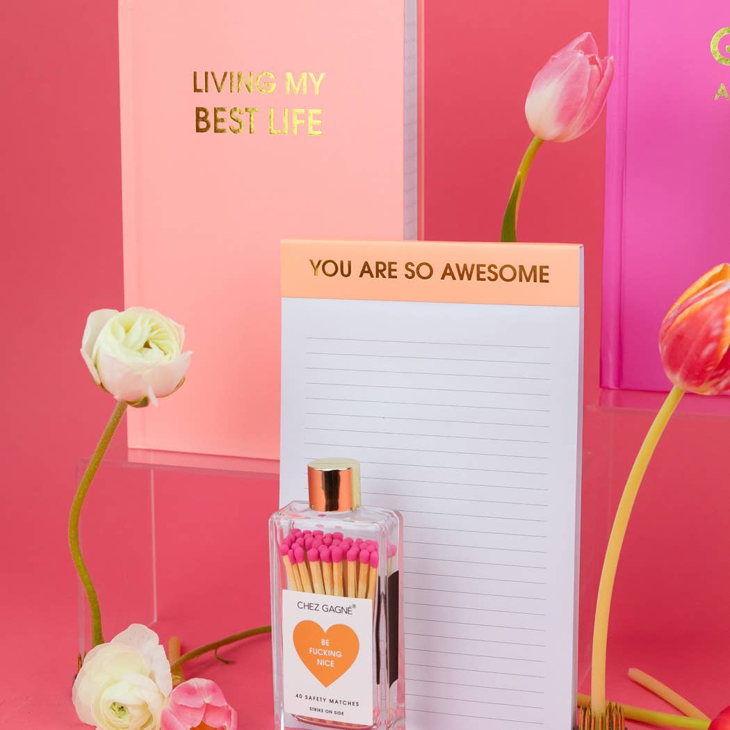 Living My Best Life - Hardcover Daily Journal - Sunset Pink