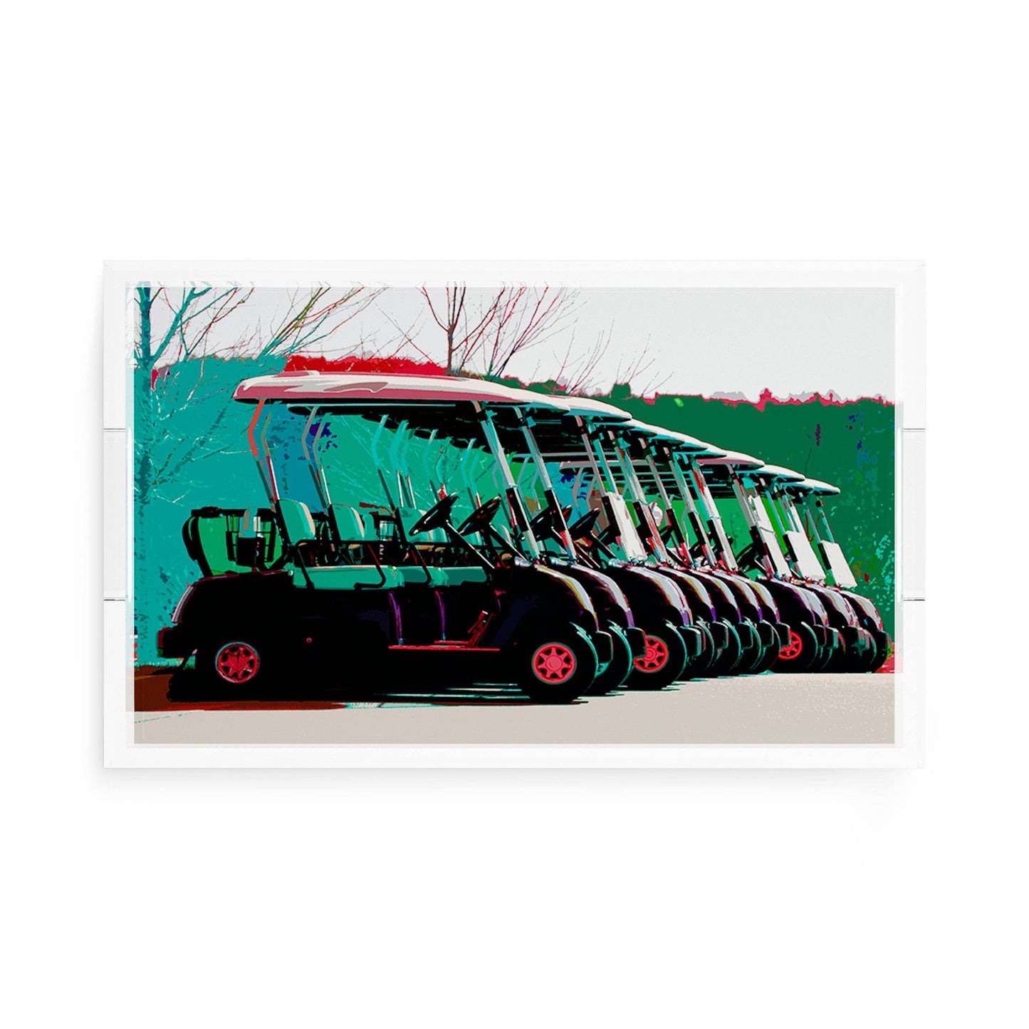 Golf Nine Iron Green Rectangle Tray