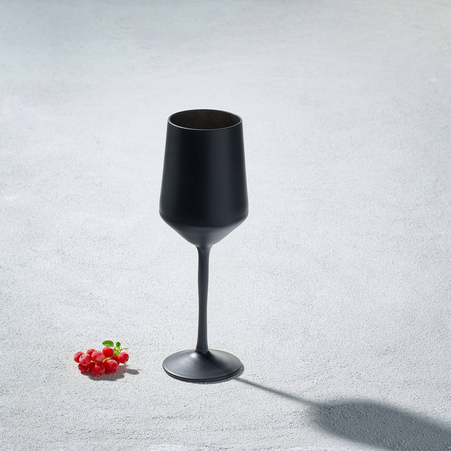 Hand Blown in Matt Black,  Wine Glass, 11 Oz (each)